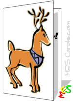 deer with sleigh harness