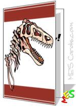 dinosaur fossil card to print