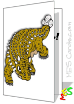 Ankylosaurus armored dinosaur with spiked body and club tail greeting card