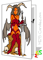 sexy she-devil card template