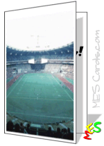 football stadium photo card