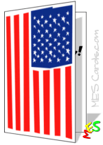 printable card, American flag design