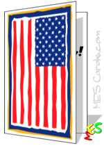 card to print, American flag