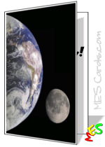 photo of the moon from space, Earth, card