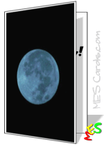 blue moon photo, greeting card template
