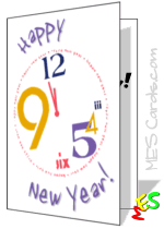New Year's countdown card to print