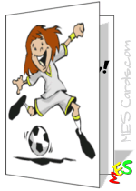 soccer birthday card for girls