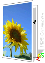 sunflower card to print