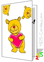 cute teddy bear card