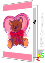 teddy bear card template