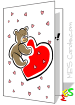 teddy bear anf heart pattern