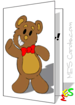 cute teddy bear card