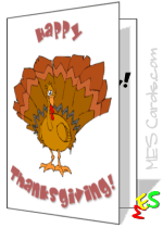 cute turkey card