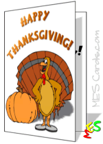 cute printable turkey card