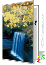 card, waterfall picture