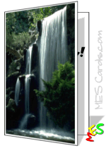 printable waterfall photo card