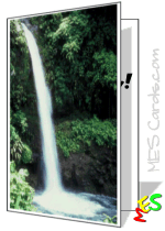 printable card, waterfall photo