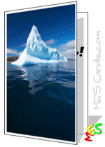 iceberg photo, printable card template